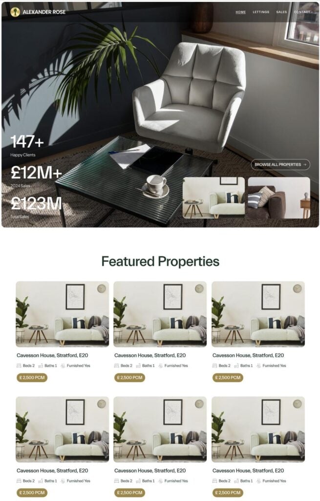 web design mock up