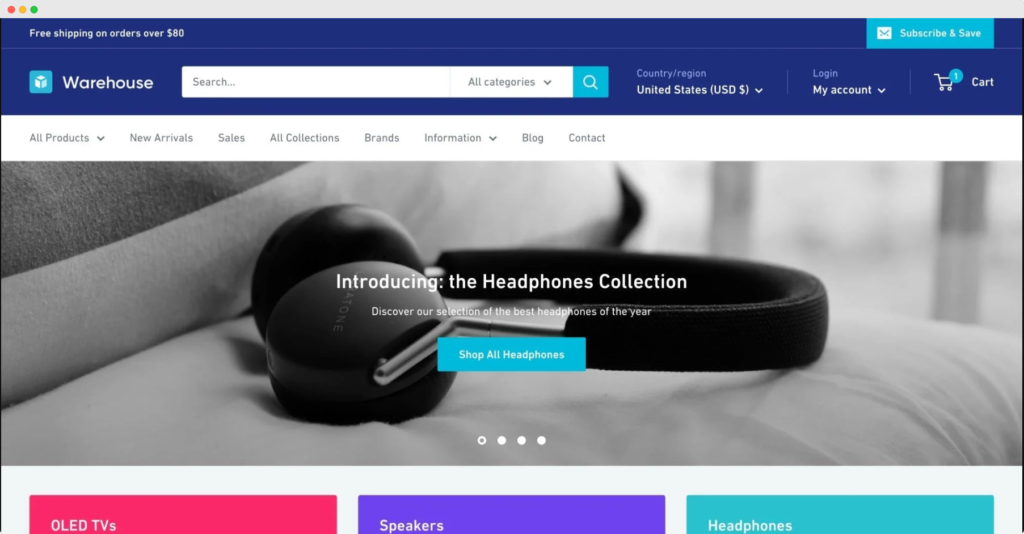 Warehouse Theme - Top Shopify themes
